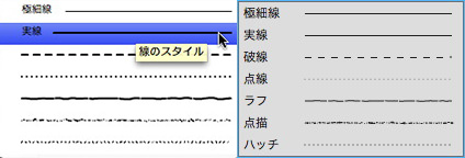 線のスタイル